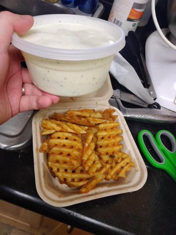 I, too, asked for extra ranch…