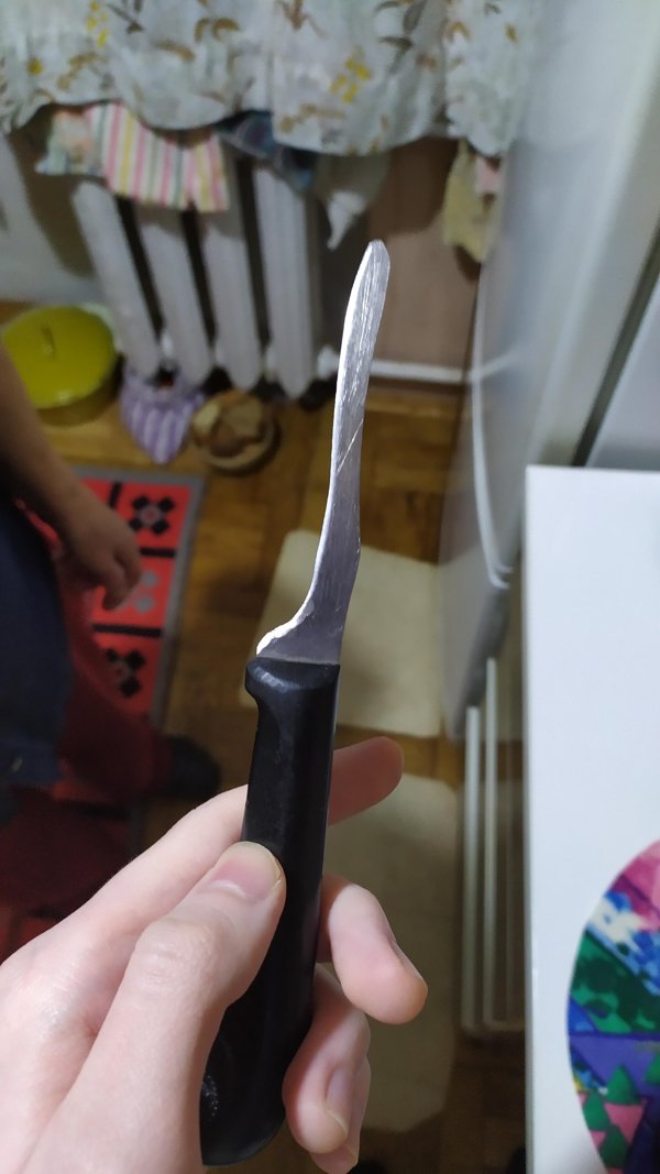 My grandma has been sharpening this knife for so long it’s nearly gone.