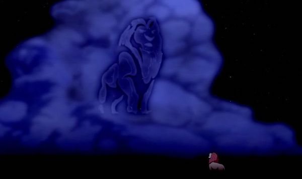 lion king mufasa in the clouds