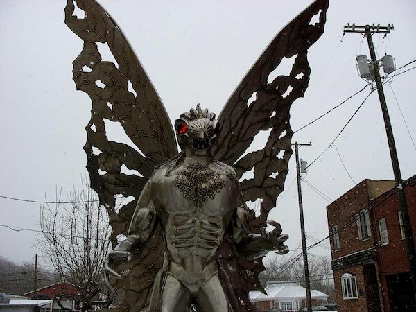 mothman statue and marker