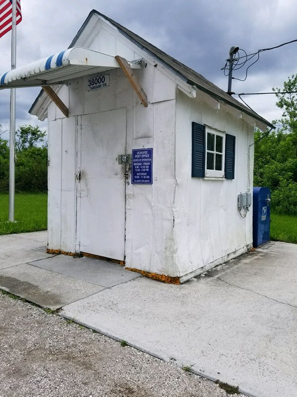 Ochopee, Florida,

Country’s smallest post office.
