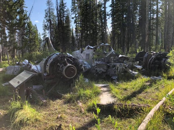 McCall, Idaho,

B23 Bomber crash site.
