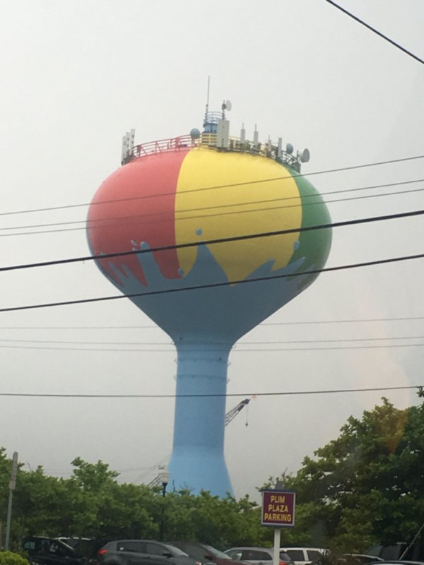 Ocean City, Maryland,

A water tower painted like a huge beach ball.