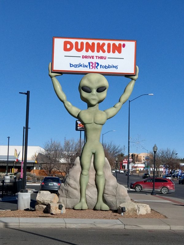 Roswell, New Mexico,

Alien everything.