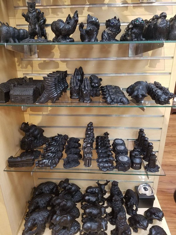 West Virginia,

Figurines made of coal.