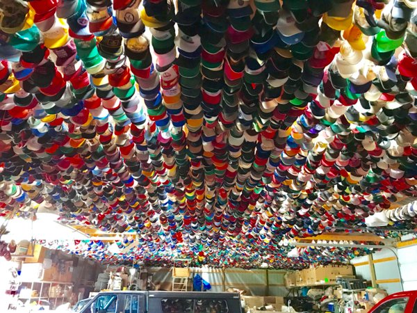 Cheyenne, Wyoming,

Visit “The Hat Guy” to see over 100,000 hanging hats in his garage.