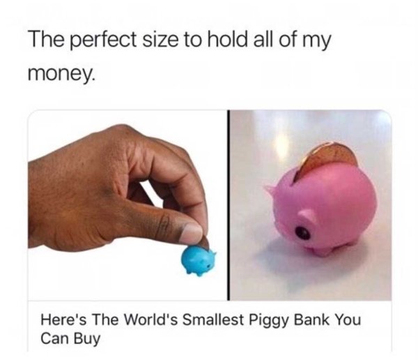 ear - The perfect size to hold all of my money. Here's The World's Smallest Piggy Bank You Can Buy