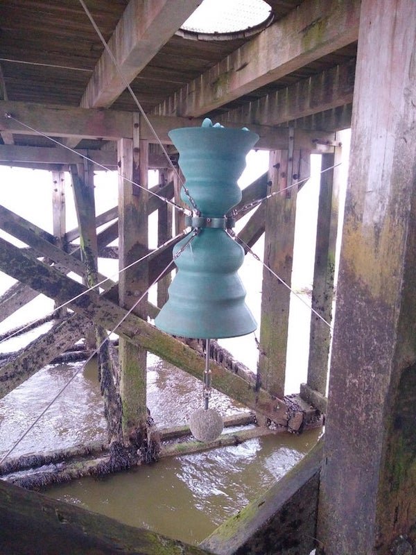 What is this structure under a jetty?

A: It is an art installation.