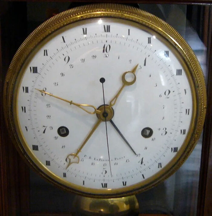 TIL that the French revolution gave us the metric system and almost gave us metric clocks, too. They had 10 hours in the day, 10 days in the week, and an even 30 days each month.