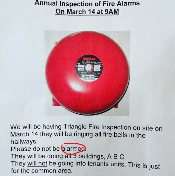 Annual Inspection of Fire Alarms On March 14 at 9AM amseco.. Detai 03 24VDC 06 Gar EX6 24P Arized We will be having Triangle Fire Inspection on site on March 14 they will be ringing all fire bells in the hallways. Please do not be alarmed They will be…