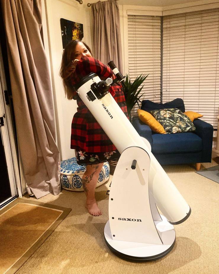 “Got a deep space telescope for my 38th birthday. Me for size!”