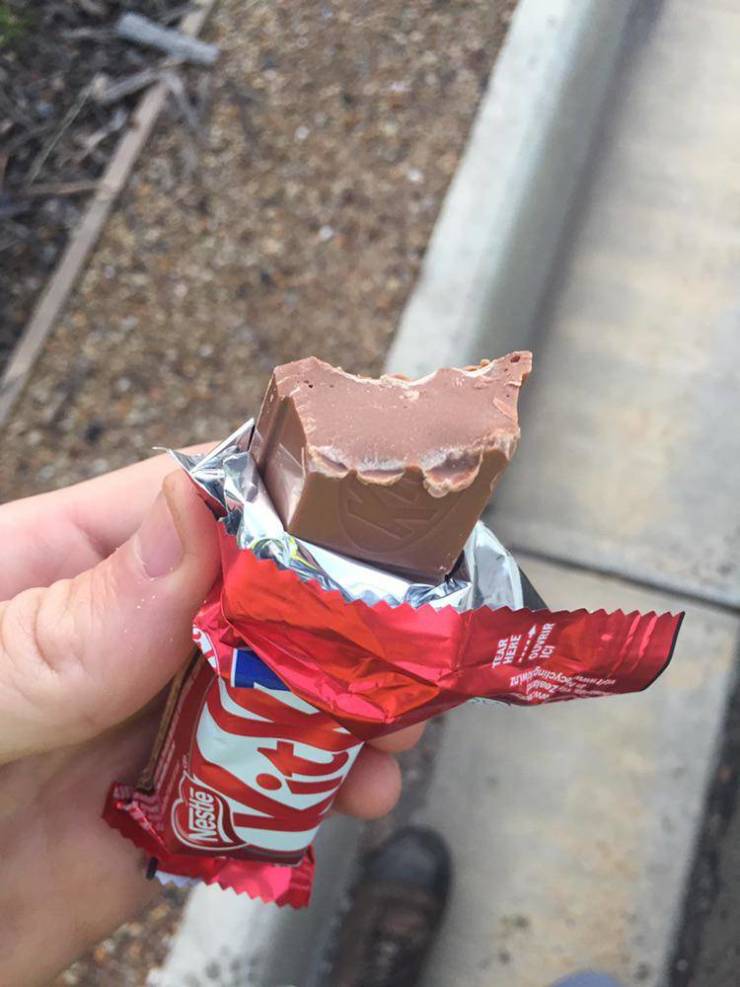 “My kitkat chunky didn’t have a wafer inside.”