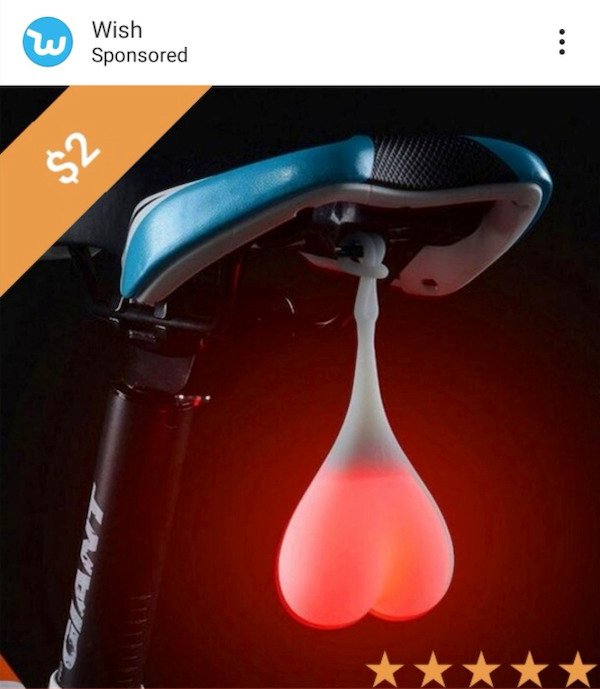 wish products - funny bike light - Wish Sponsored ... $2
