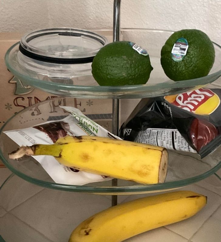 “My mom will eat half a banana and leave the other half on the fruit rack.”