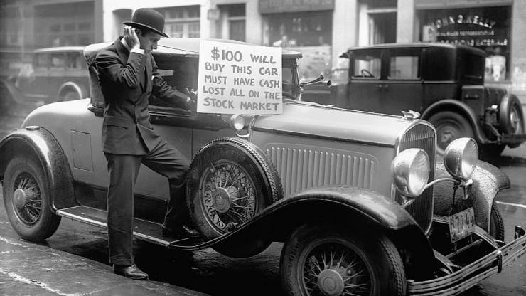 stock market crash 1929 - $100. Will Buy This Car Must Have Cash Lost All On The Stock Market