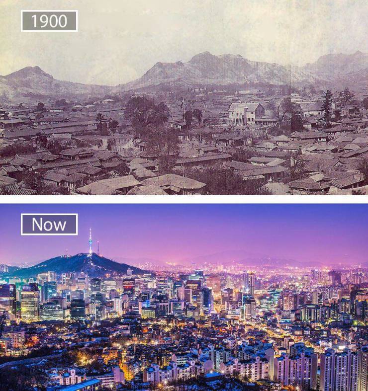 cities then and now - 1900 Now