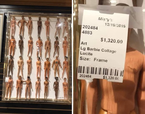 Misty's 12192015 202484 4883 $1,320.00 Art Lg Barbie Collage Lucite Size Frame 202484 $1,320.00