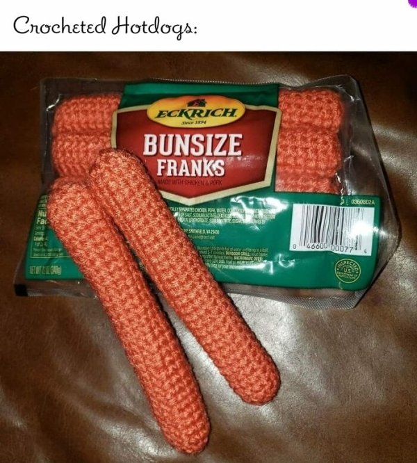 sausage - Crocheted Hotdoga Eckrich St Bunsize Franks Made With Hohen Pork 0360802A Nu Plutsedden Pokero Sasaliu Lactatea Sortate Stresin 20 46600 00077 Trafas Tomis Concier Ether