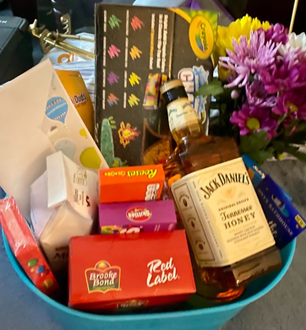 “Just moved into town and made gift baskets for all of our new neighbors!….One of them threw it back onto our lawn and called the cops on us for trespassing.”