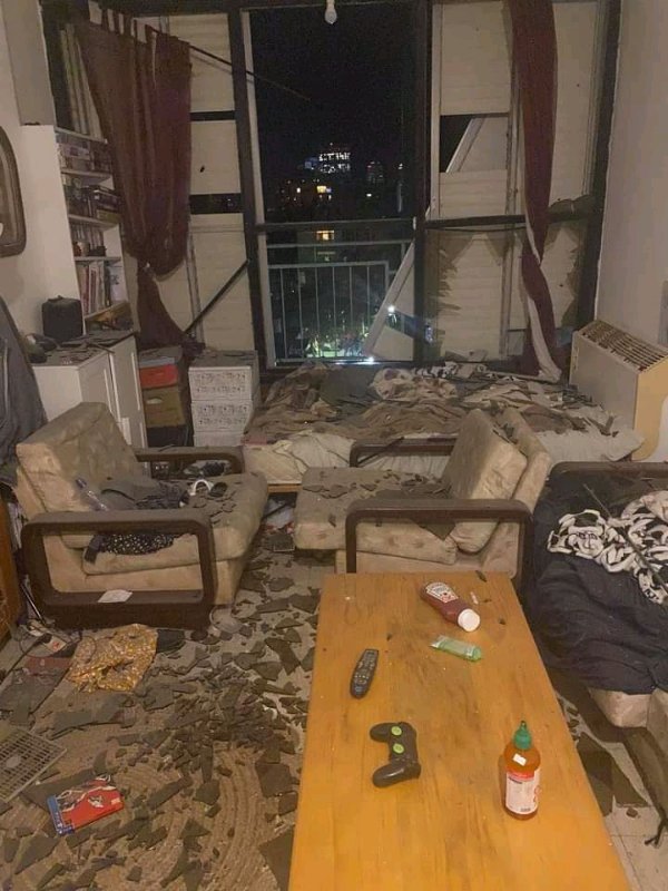 “My apartment received a shockwave from a missile that hit my neighborhood.”