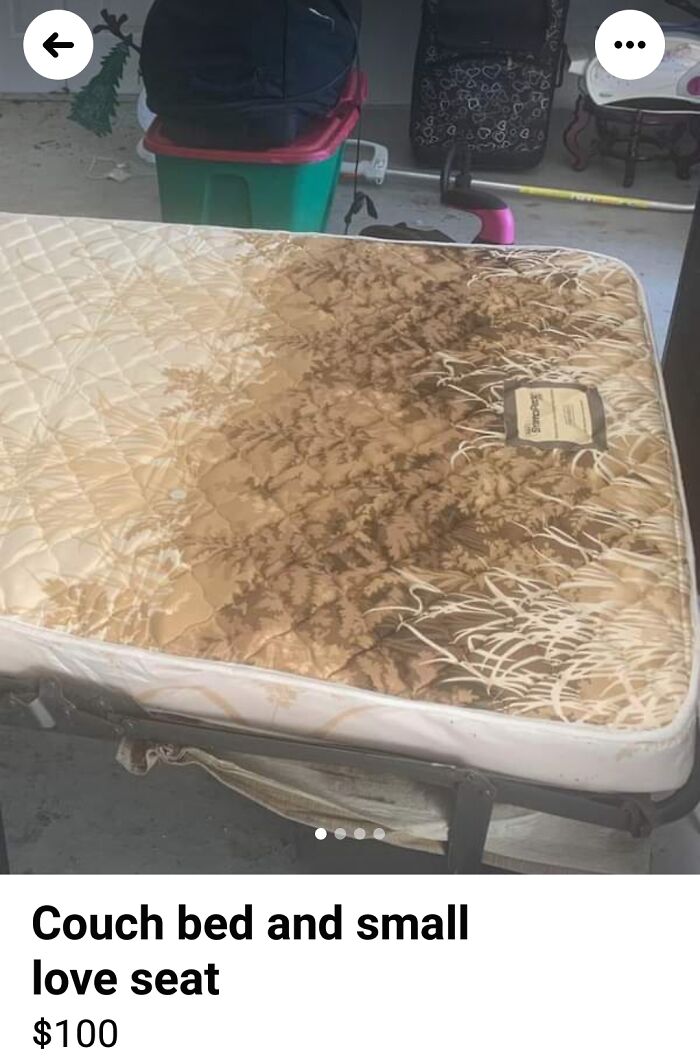 I Thought It Was A Horribly Stained Mattress Until I Focused On The Details