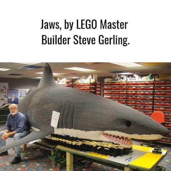 fish - Jaws, by Lego Master Builder Steve Gerling. B