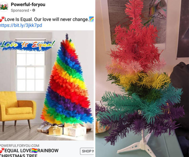 "I Ordered A 6ft Tall Rainbow Tree From A Facebook Ad And This Is What Showed Up. I'm Crying From Laughing So Hard, I've Never Had This Happen In Real Life"