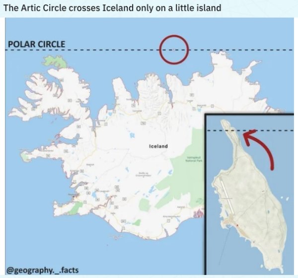 location of iceland volcano eruption 2021 - The Artic Circle crosses Iceland only on a little island Polar Circle Iceland ._.facts