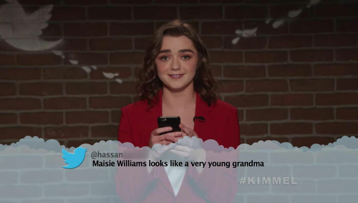 celebs getting rekt - maisie williams looks like a very young grandma - Maisie Williams looks a very young grandma