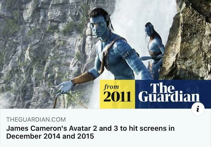 things that aged poorly - portrait of a woman - from 2011 Guardian . Theguardian.Com James Cameron's Avatar 2 and 3 to hit screens in and 2015