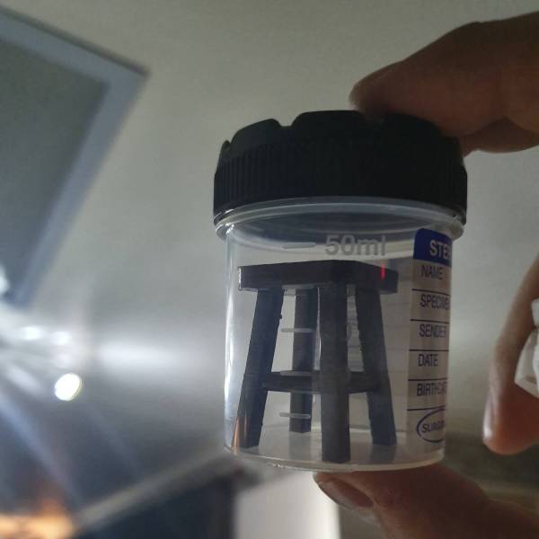 "My dad recently got a 3d printer and made a stool sample for his doctor"