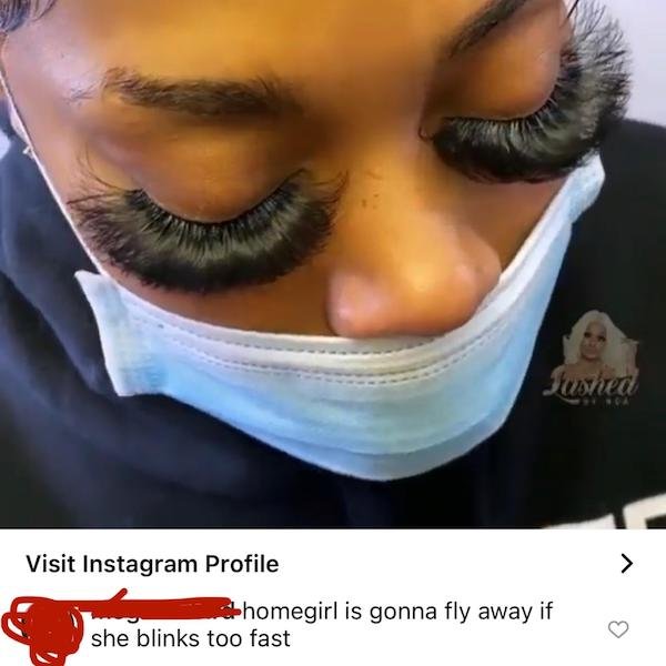 eyelash - Jushed Visit Instagram Profile > homegirl is gonna fly away if she blinks too fast
