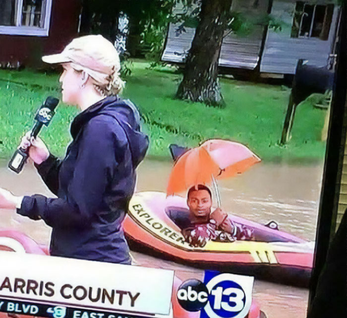 person funny during hurricane - Explorer Arris County Blvd Fast Cu abc 13