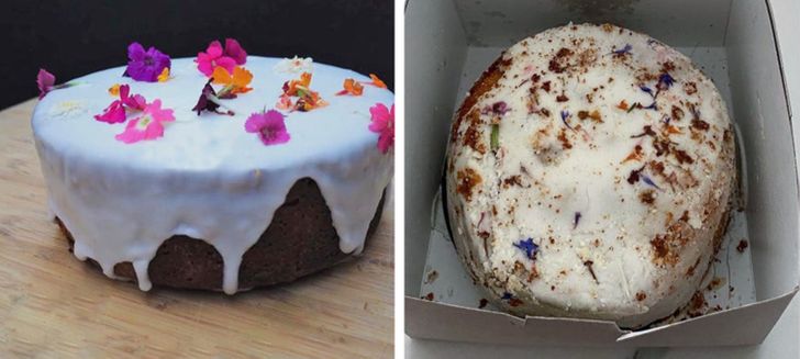 “The cake I ordered vs the cake I received — Happy Mother’s Day!”