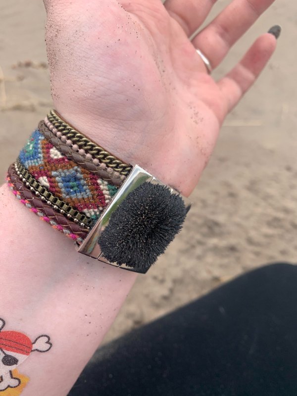 “My bracelet started picking up all of the iron from the sand.”