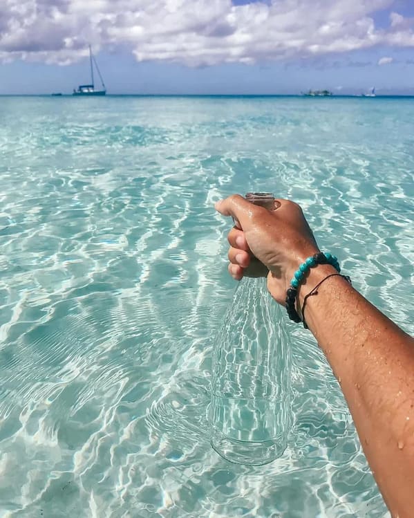 “Crystal clear waters of Boracay, Philippines.”