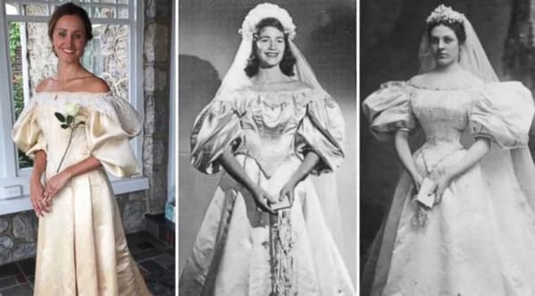 “Woman is the 11th bride in her family to wear an over 120-year-old heirloom wedding gown”