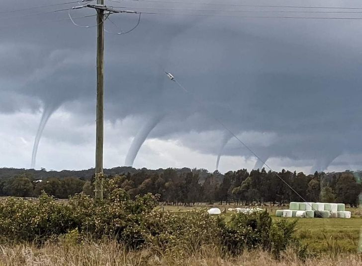 “Not one, not 2, but 5 waterspouts caused by the La Niña weather pattern.”