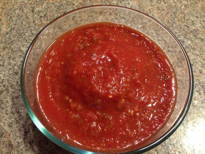 my salsa.



its just big can of whole tomatoes, big sweet onion cut into fourths, one jalapeno with seeds cut up, cilantro and lime juice everything into a food processor for about 30ish secs add dash of salt at the end.



everyone thinks is so good which it is but i keep telling them its so easy but they don't think it is lol