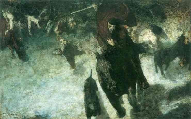 In 1889, Franz von Stuck painted the German pagan god Wotan leading a procession of the dead, the same year that Hitler was born, and the being in it actually looks a lot like Hitler as well. Also, this was one of Hitler’s favourite paintings. Many considered it a foreshadowing of the evil to come