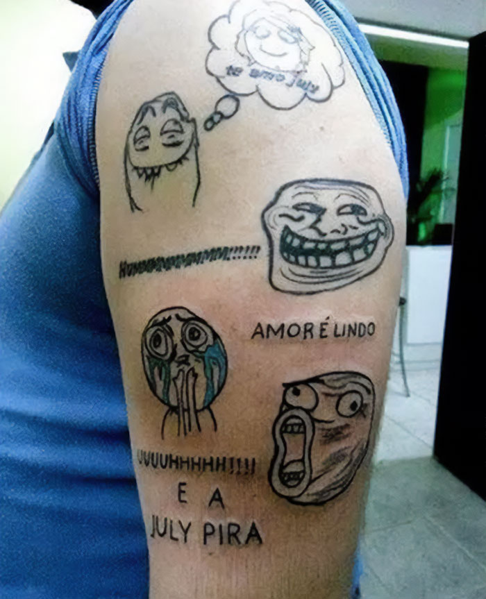 terrible tattoos - meme tattoo