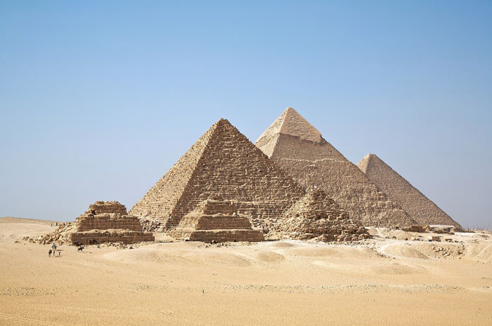Ancient Egyptians who built the pyramids. The Ancient Egyptians were as old to the Ancient Romans as the Ancient Romans are to us.