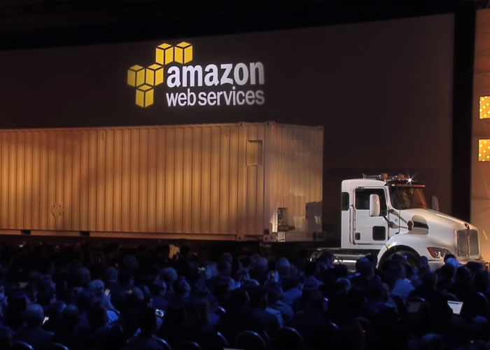 Amazon Web Services offers a service called Snowmobile, where they will bring you a truck with 100 Petabytes worth of hard drives, copy your data, then drive it to its destination, bypassing the internet entirely. Transferring this much data over a 1Gbps line would take 20 years.