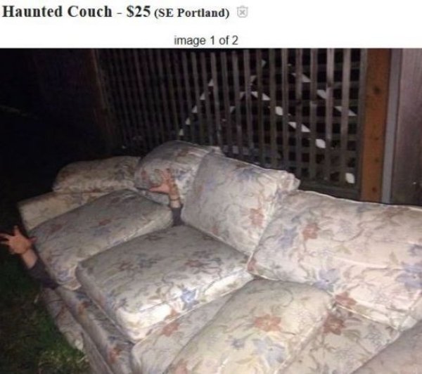 craigslist cursed items - Haunted Couch $25 Se Portland image 1 of 2