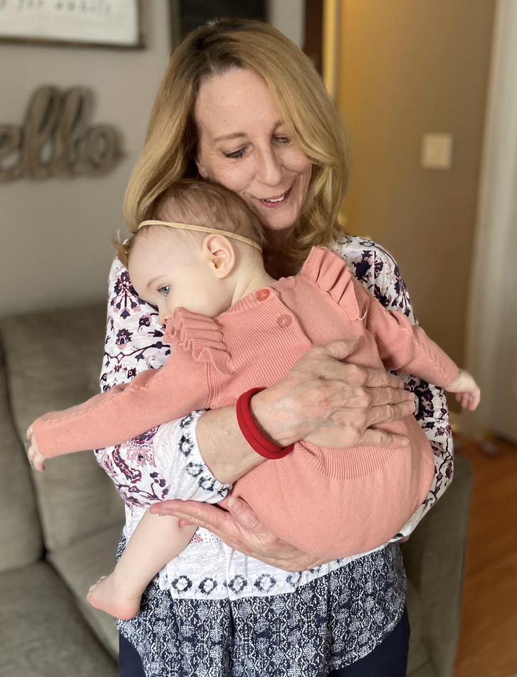 “My mom meeting my 13-month-old for the first time! I have been dreaming of this moment for so long.”