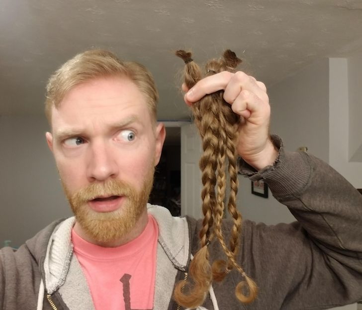 “Cut off over 12 inches to donate to Locks of Love!”