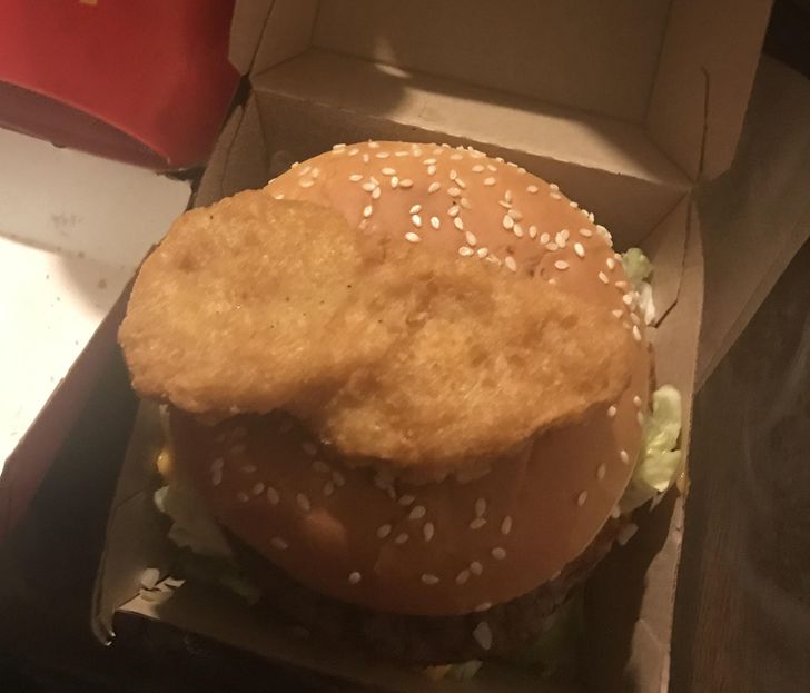 “A pretty big nugget (Big Mac for comparison)”
