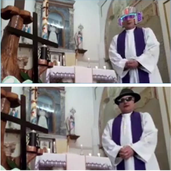 This priest used filters by mistake during a live-streamed mass.