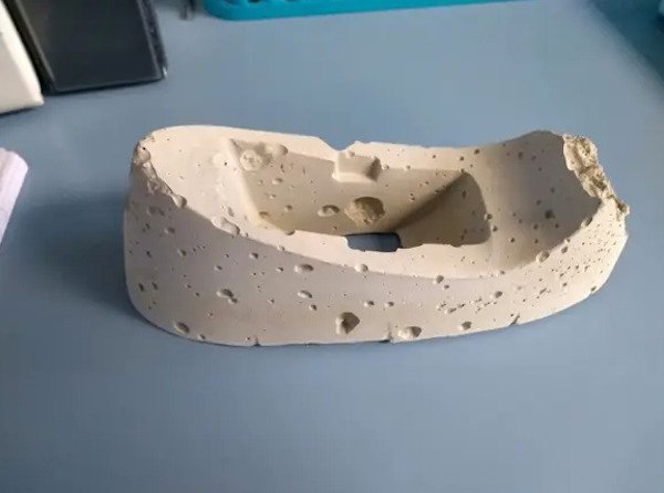 The inside of a tape dispenser is a slab of concrete