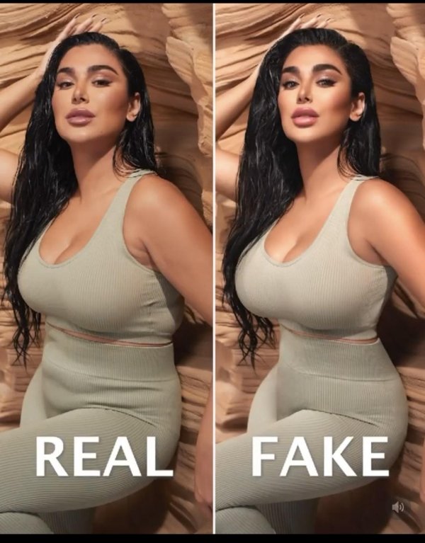 photoshop fails - huda beauty photoshop - 0 0 Real Fake